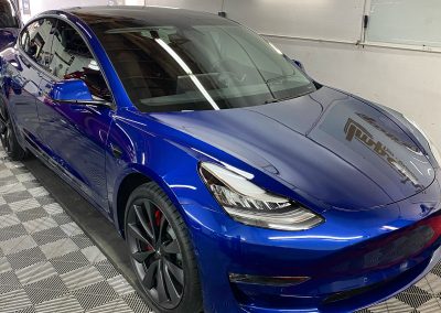 Tesla Model 3 paint correction and ceramic coating with paint protection film